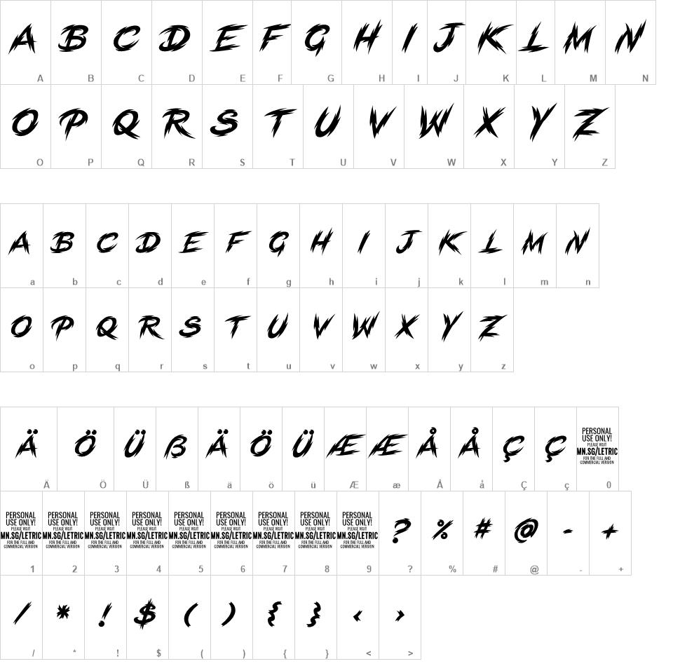 Letric font