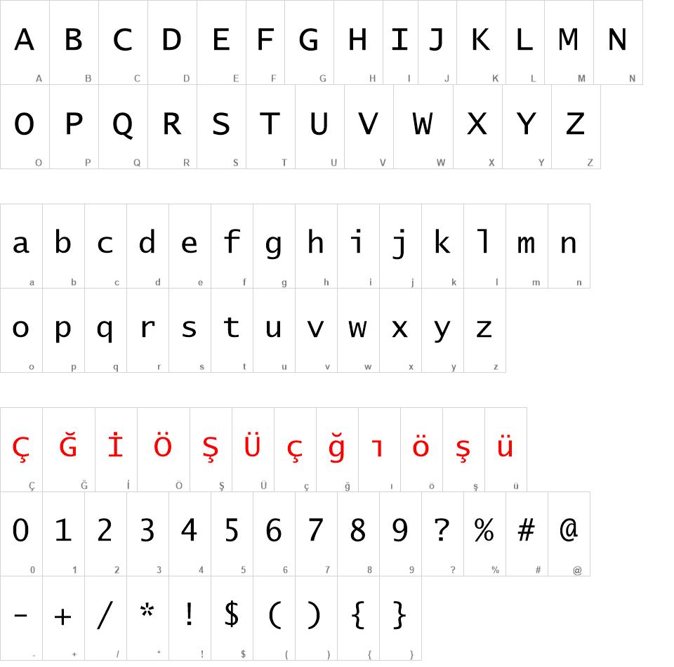 Lucida Console font