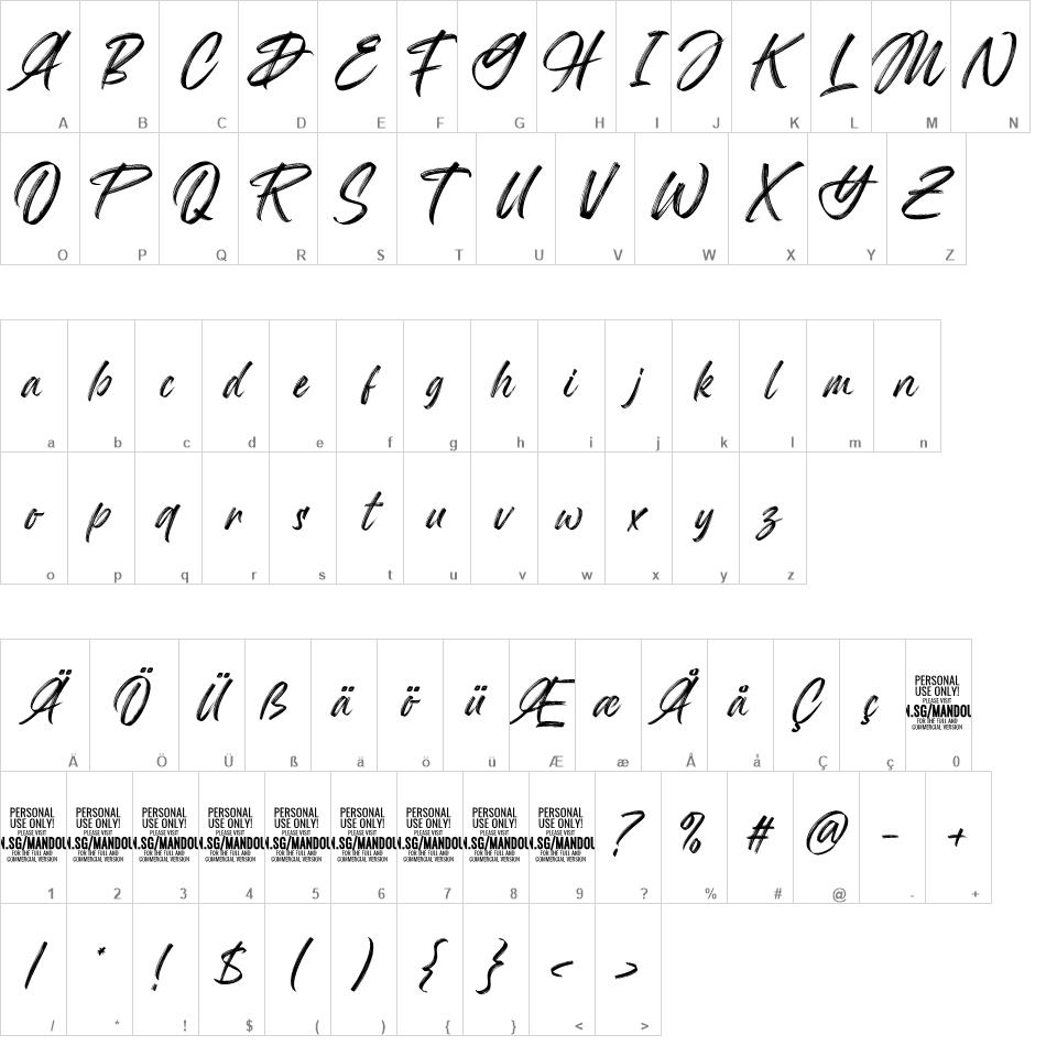 Mandoul Brush font