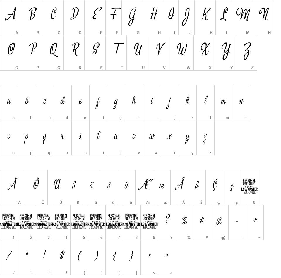 Masteria Script font