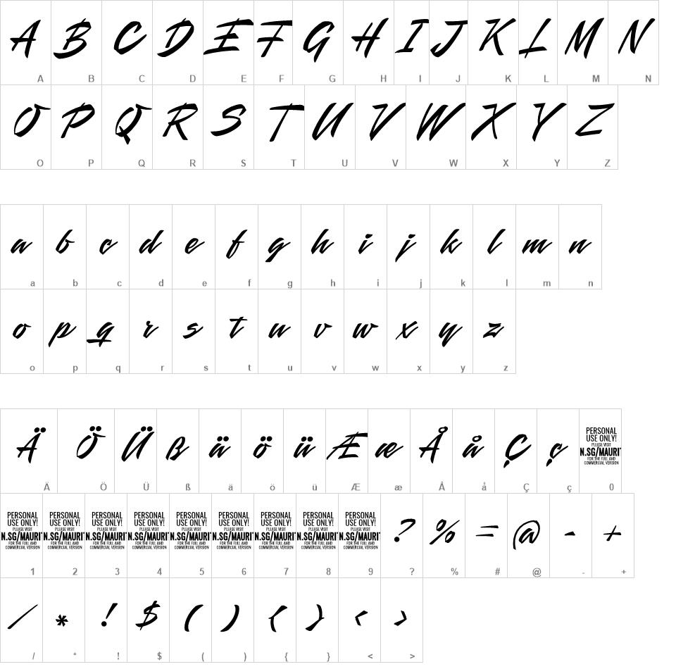 Mauritz font