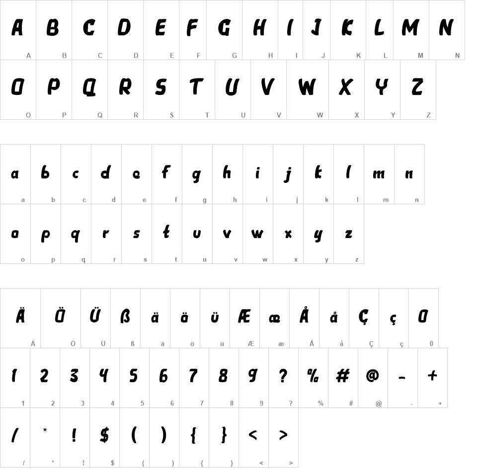 Melengkung font