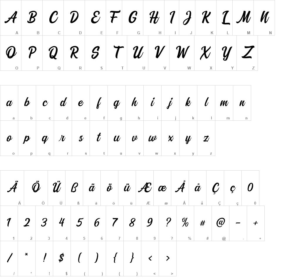 Miganty font