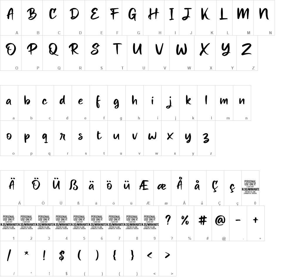 Miraikato Hand font