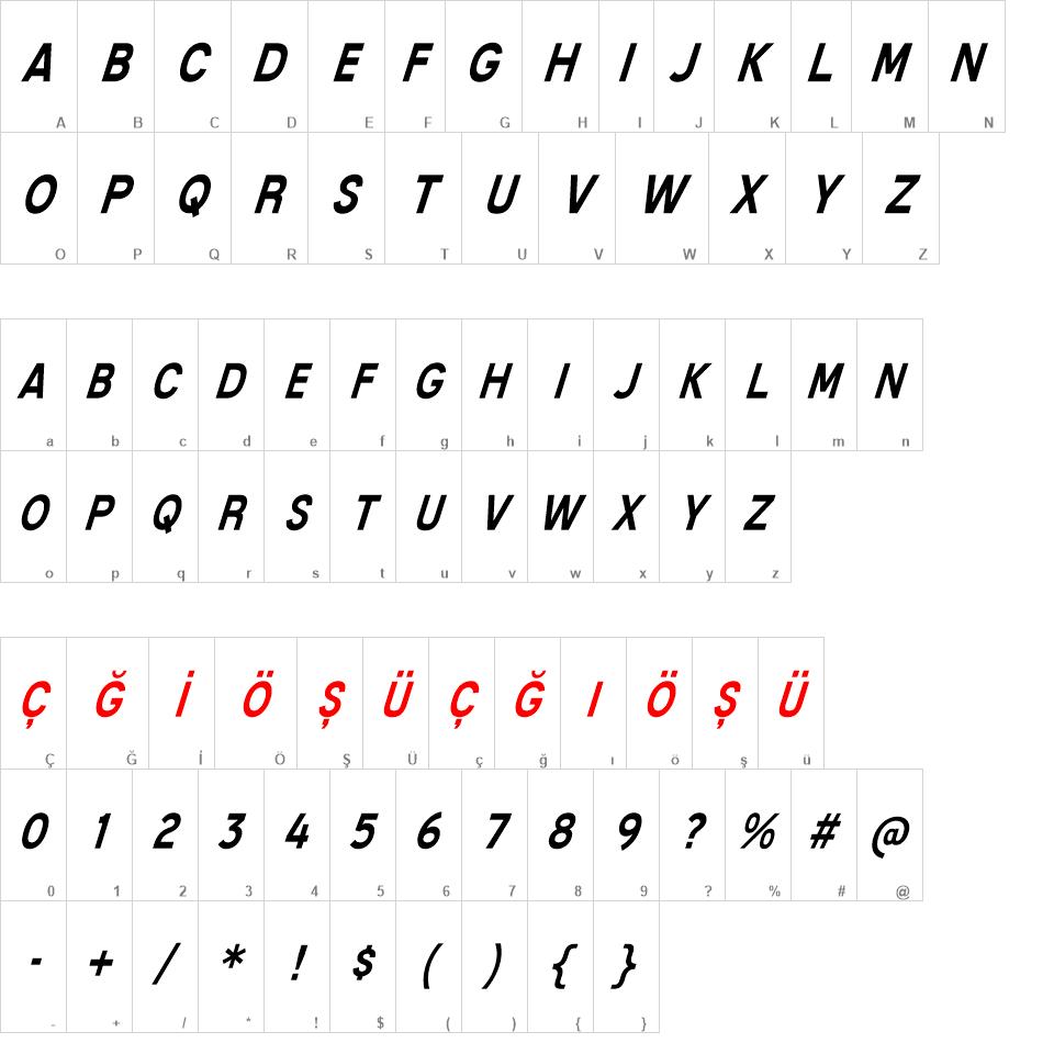 Mixolydian Titling Italic Font Ailesi font