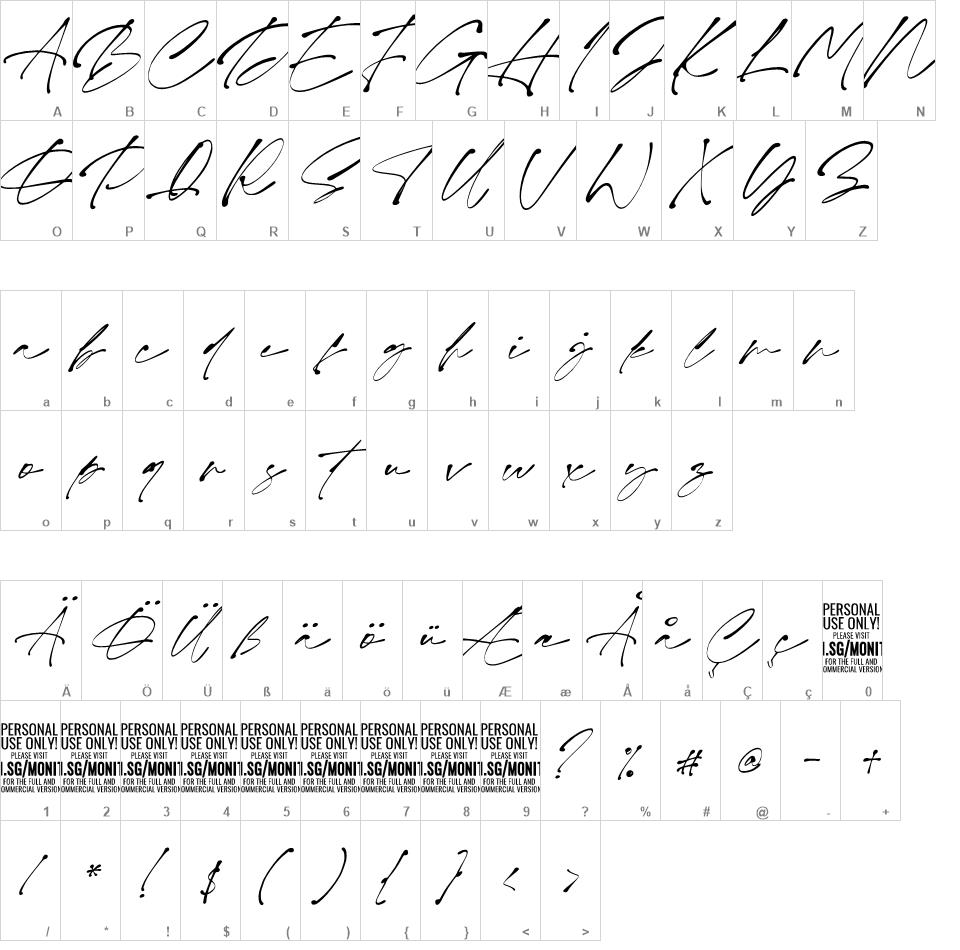 Monita Signature font