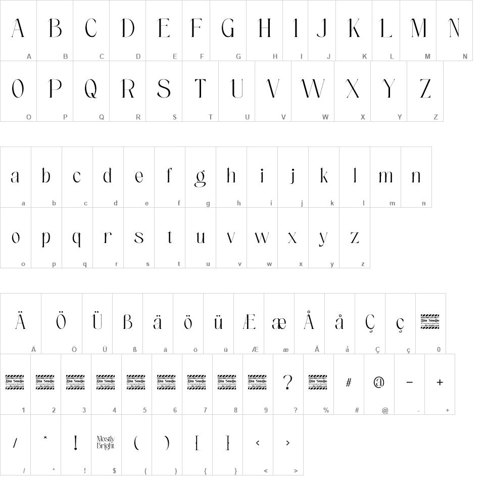 Mostly Bright font