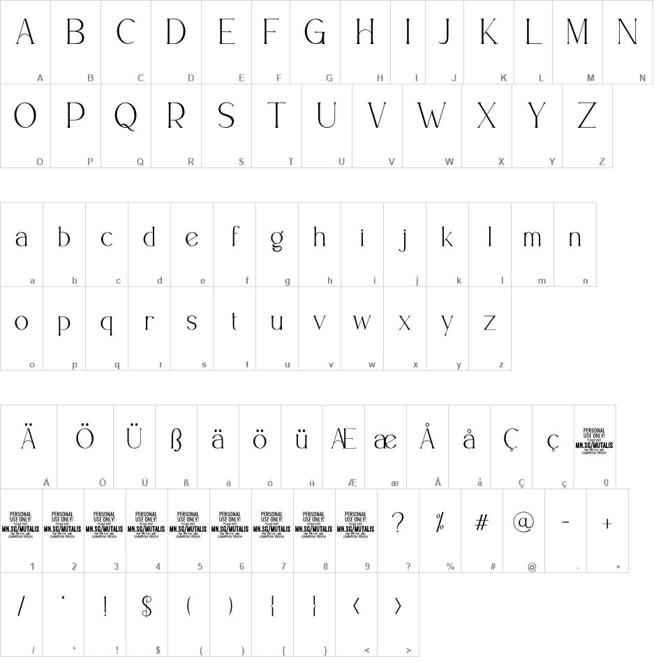 Mutalis Fashion font