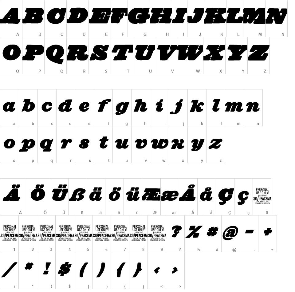 Peacemaker font