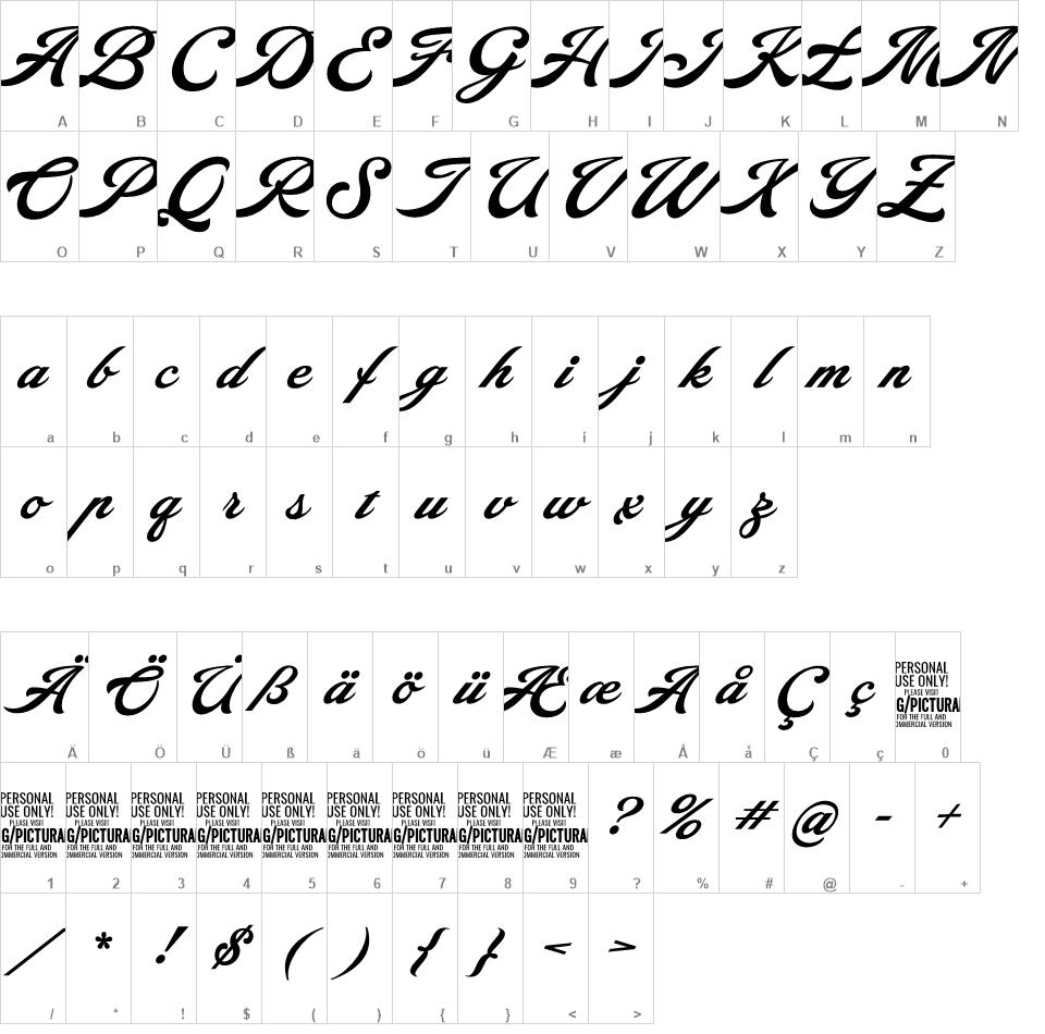 Picturama Founder font