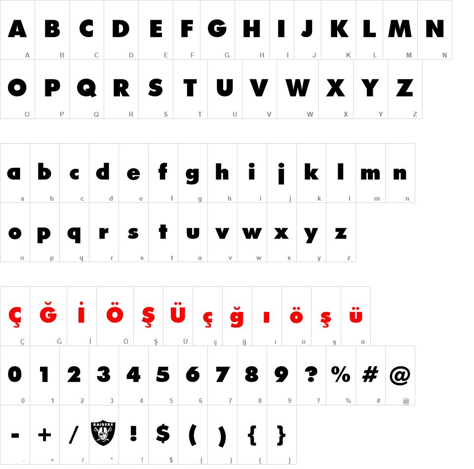 Raiders font