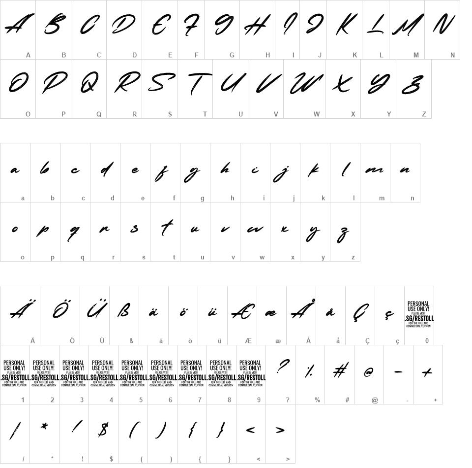 Restollia Script font