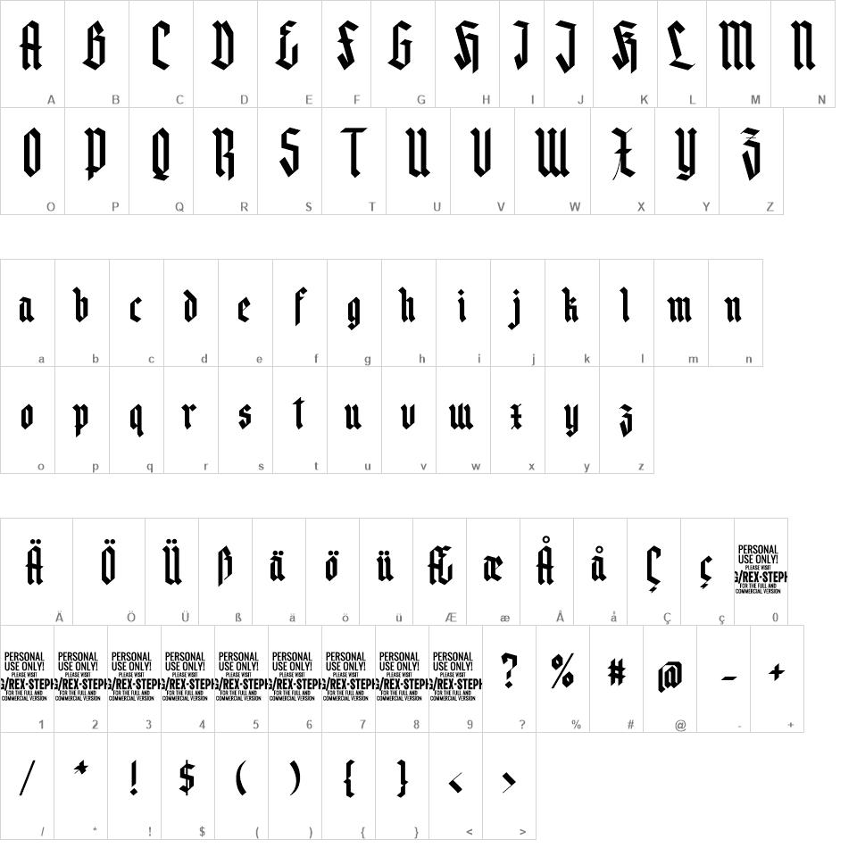 Rex Stephane font