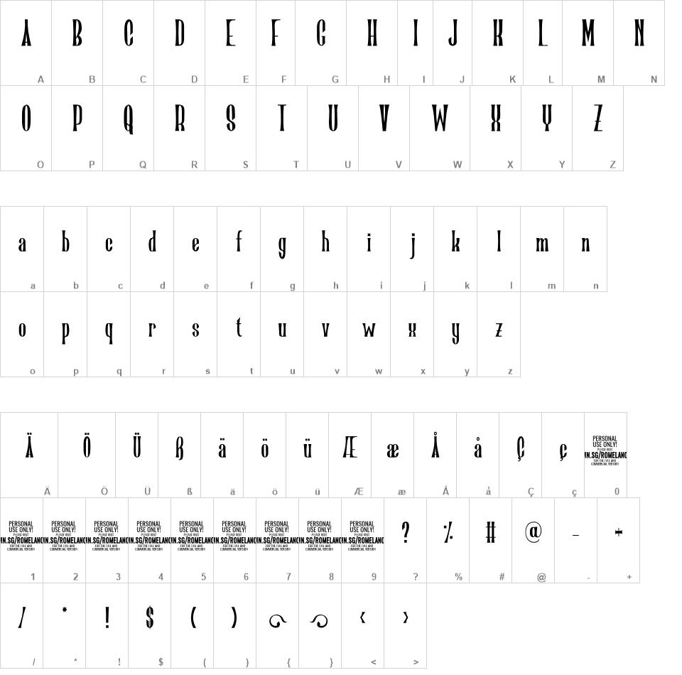 Romelano font