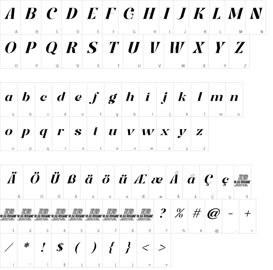 Roxaine Serif font