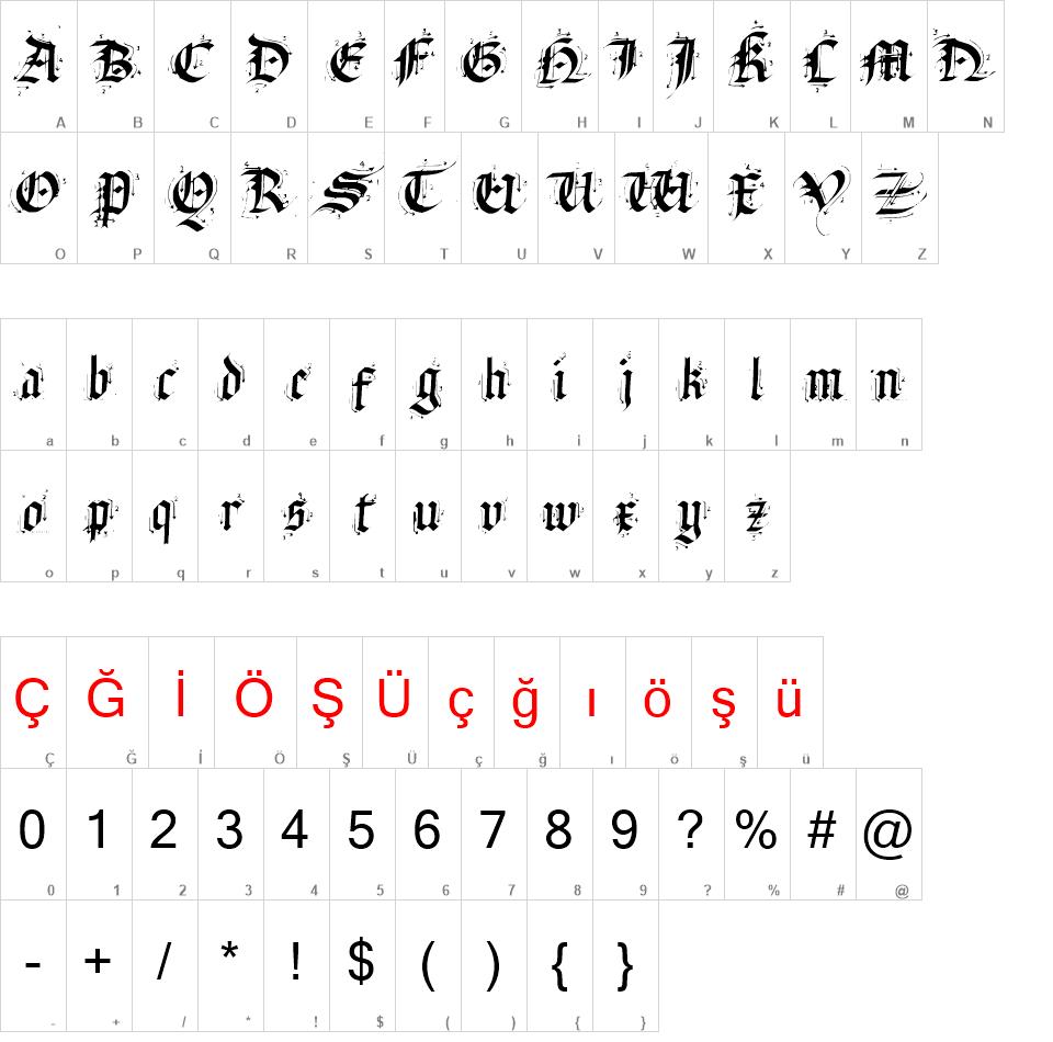 Satanas Humanum Salvator font