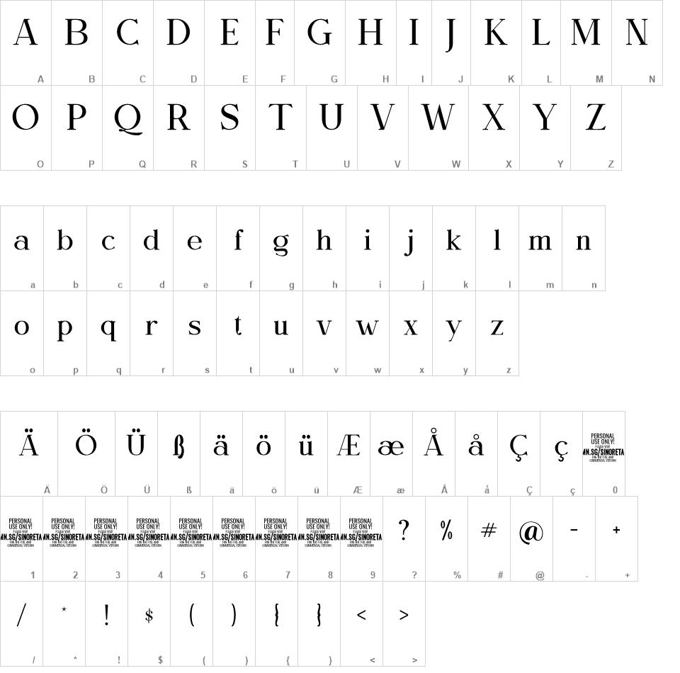 Sinoreta font