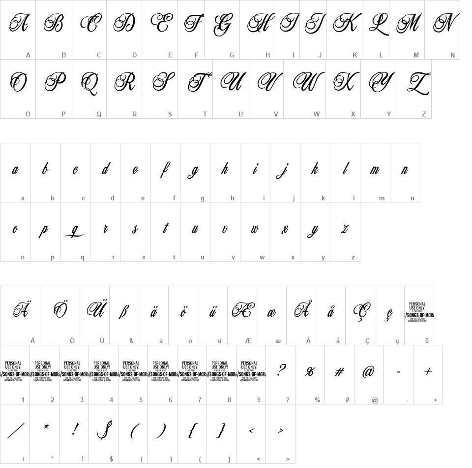 Songs Of Moravia font