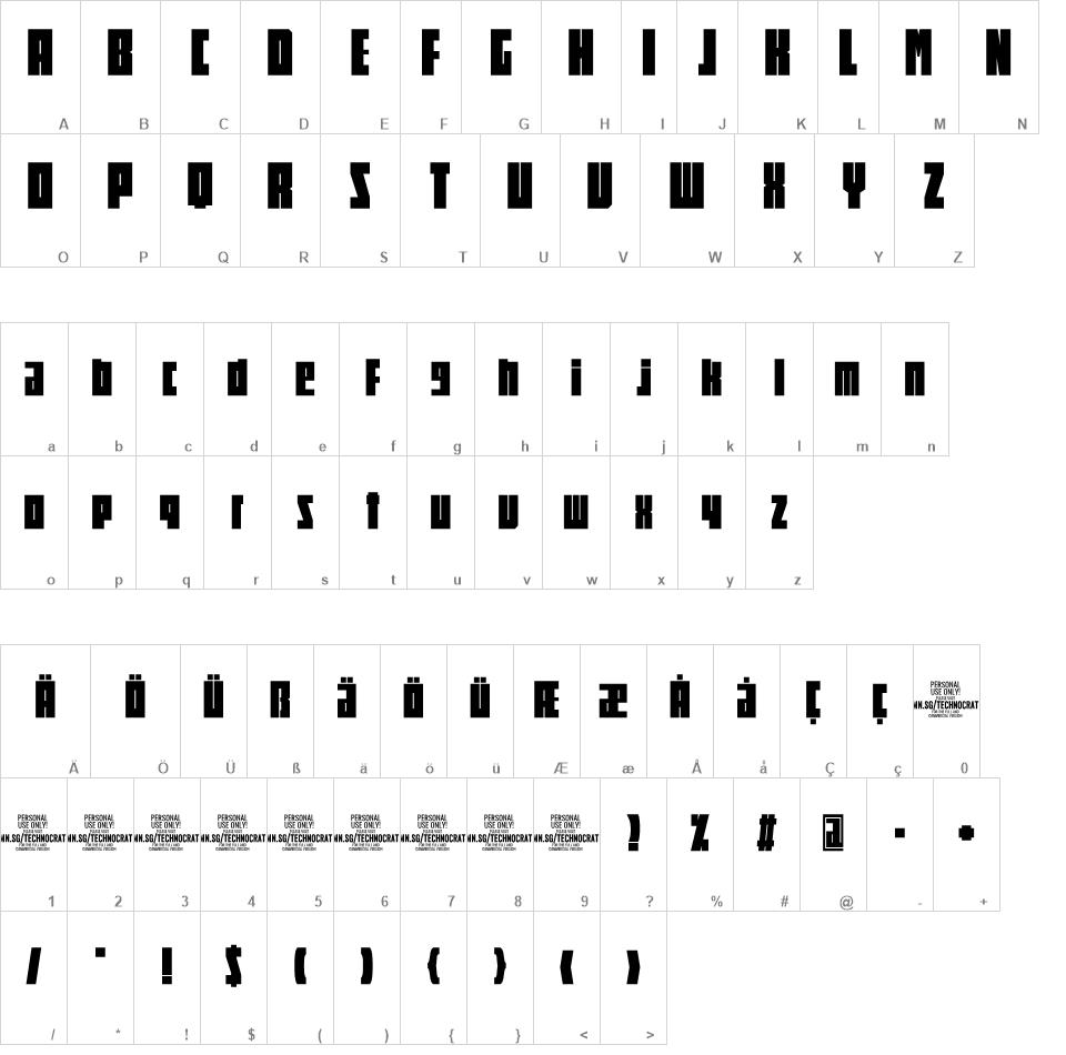 Square Technocrat font