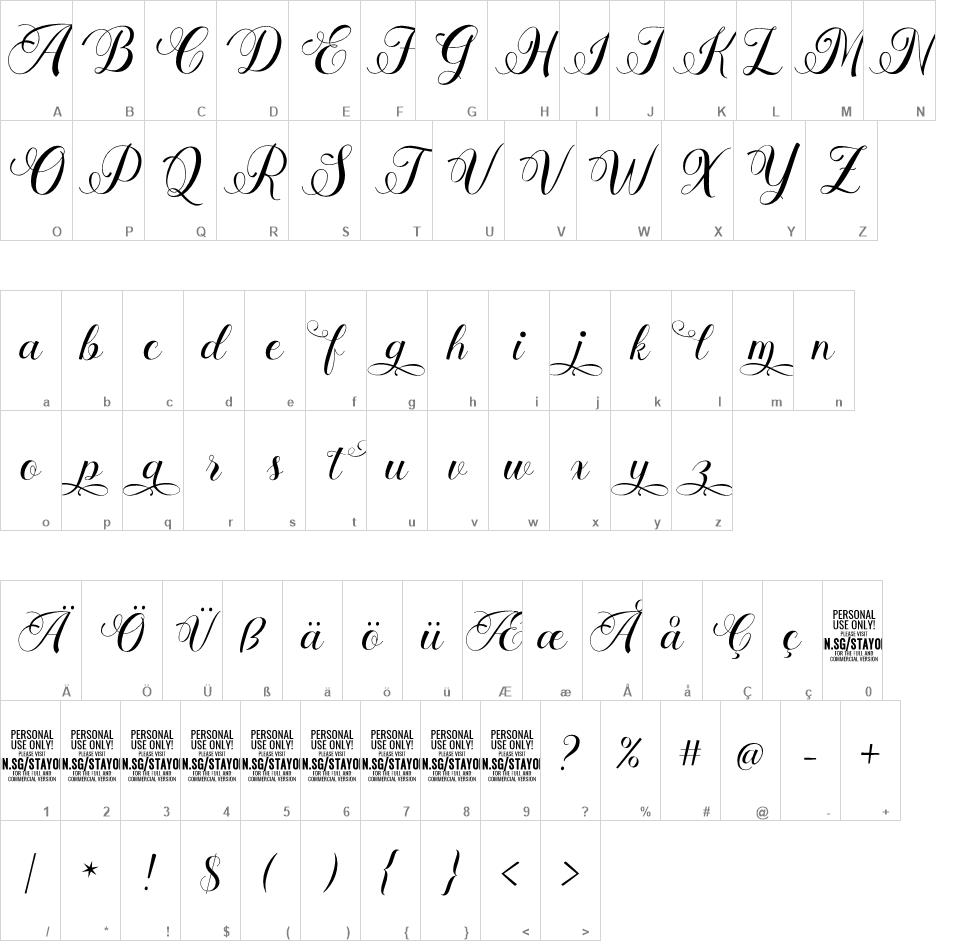 Stayola font