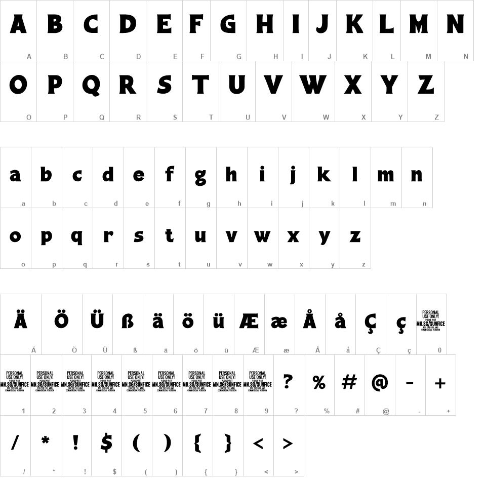 Sunfice font