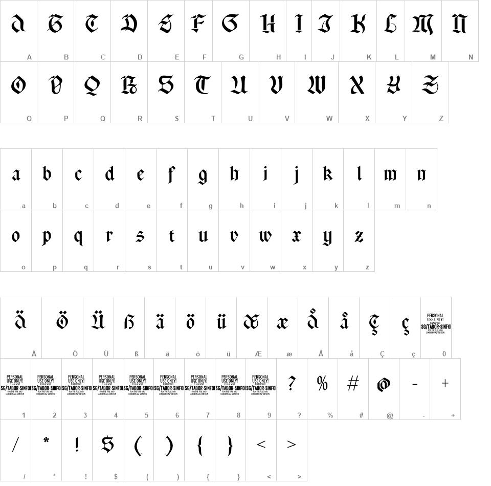Tabor Sinfonia font