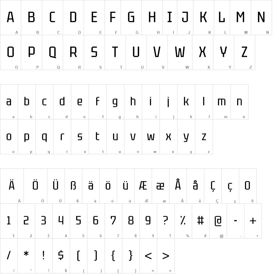 Tektur Narrow font