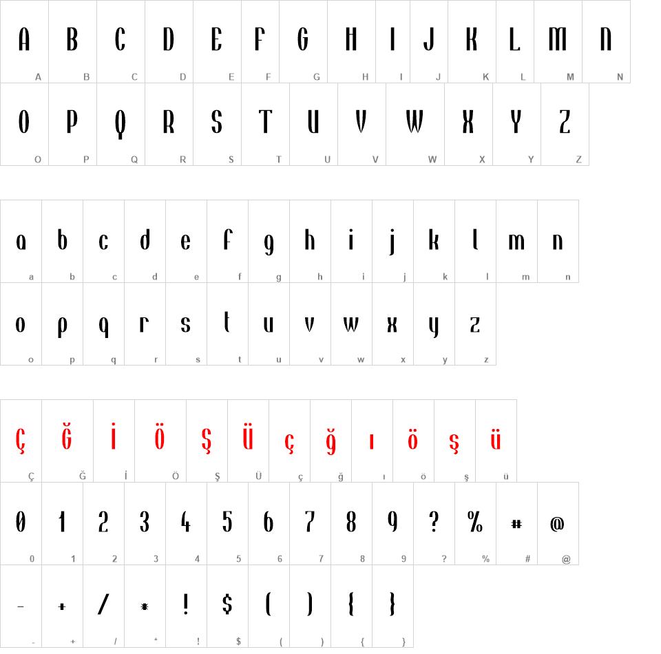 Tincushion font