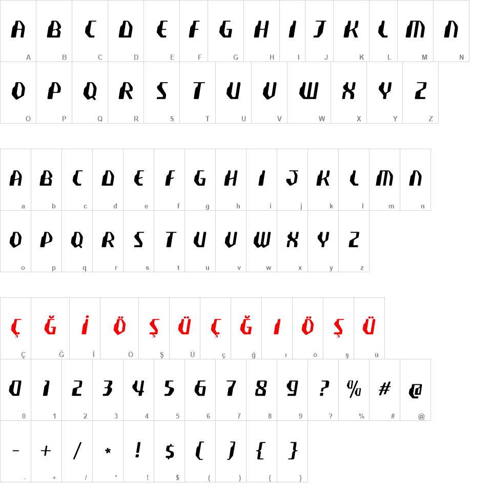 Transistyr font