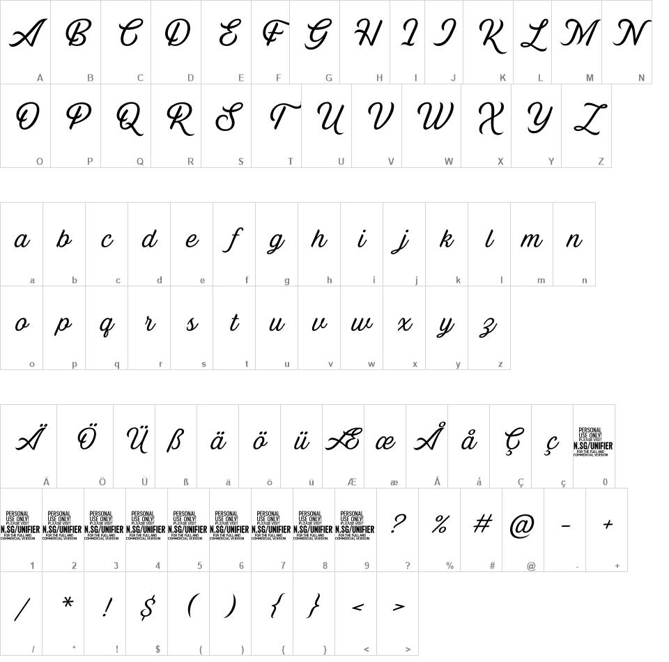 Unifier Script font
