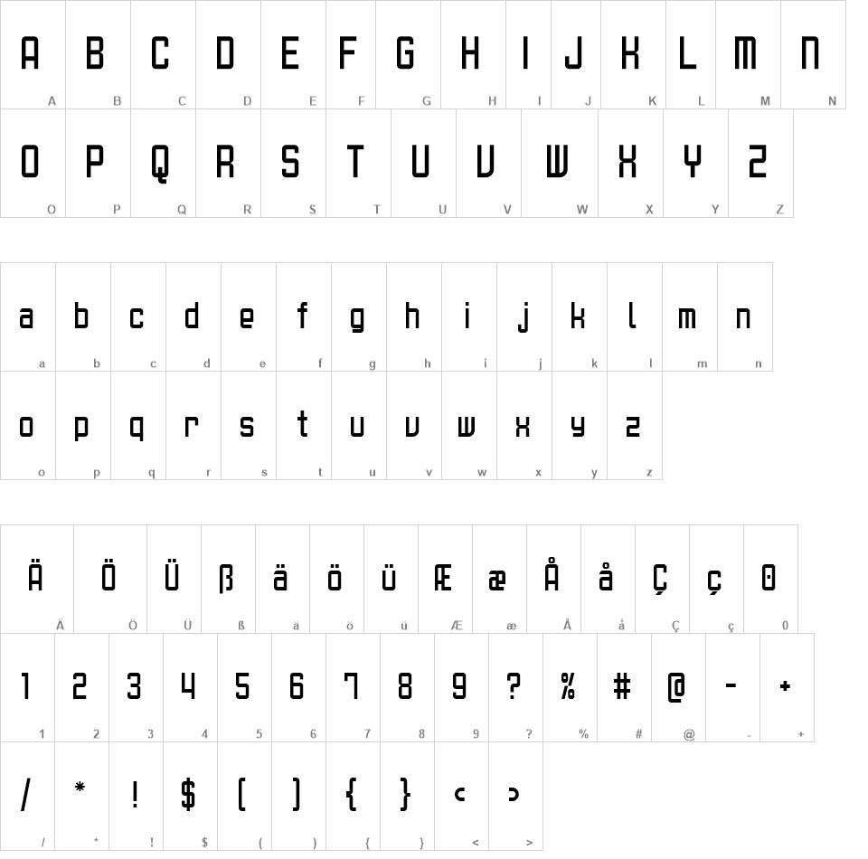 Unitblock font