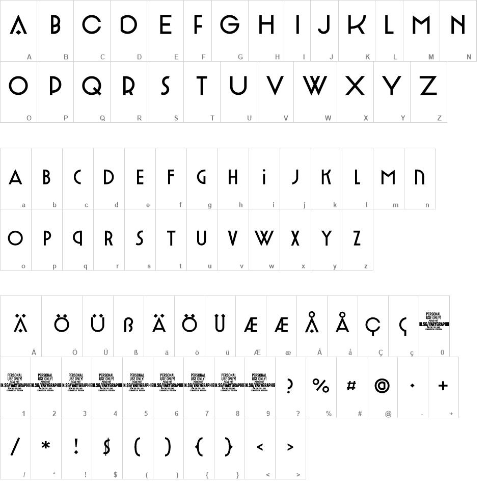 Varygraphie font