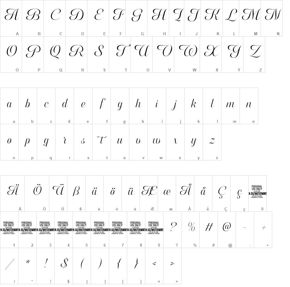 Watermint Script font
