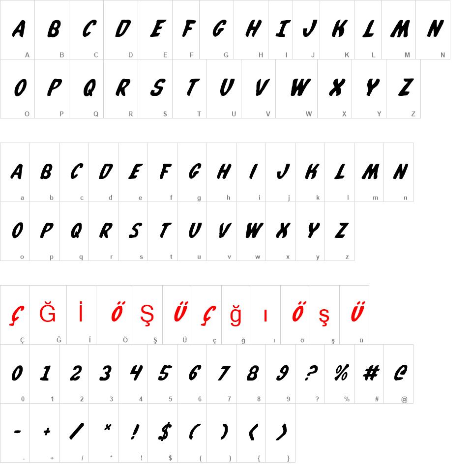 Whatafont Italic font