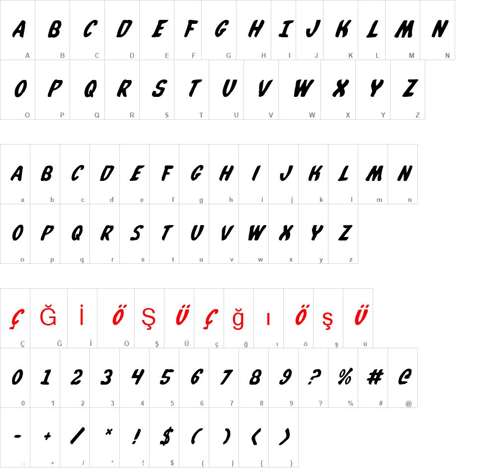Whatafont Italic font