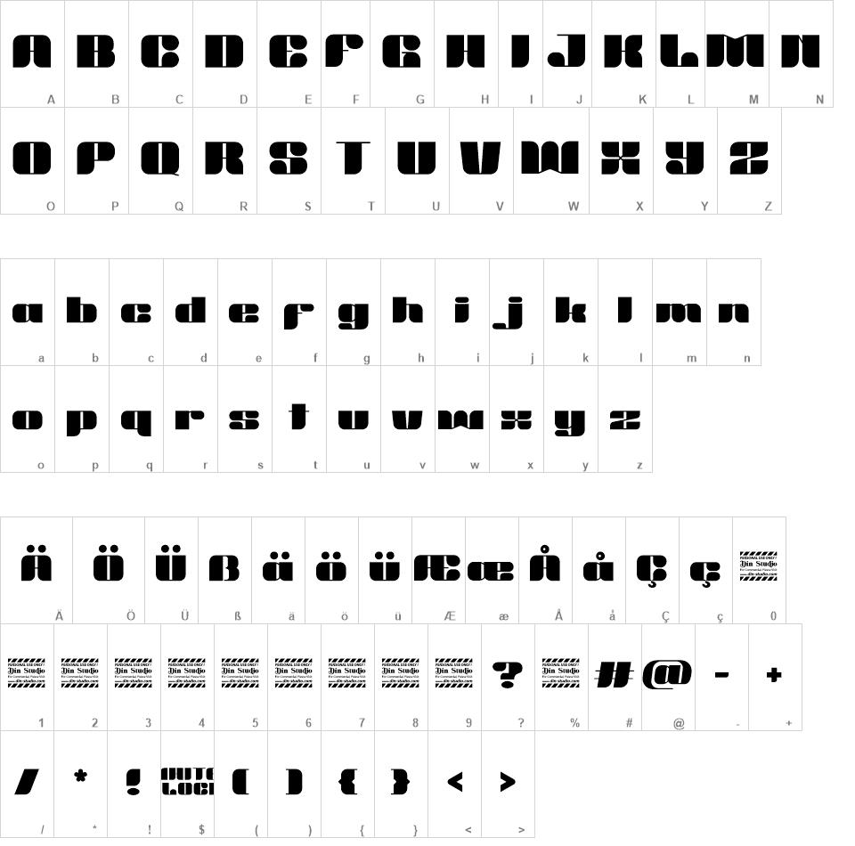 White Block font