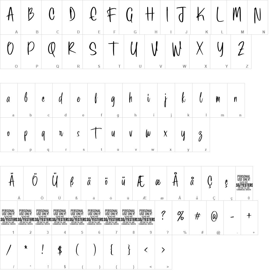 Yesterday Morning font