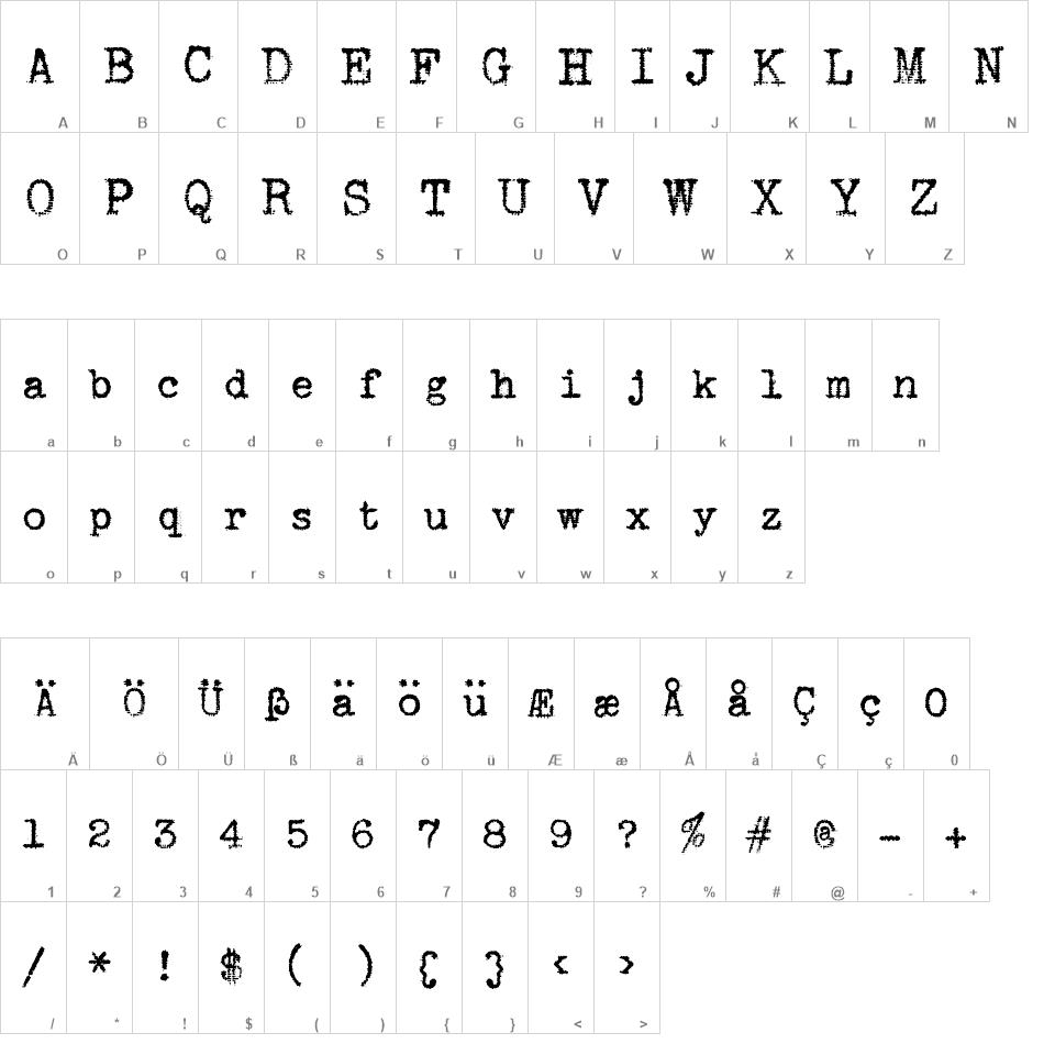 zai Remington Deluxe Typewriter font