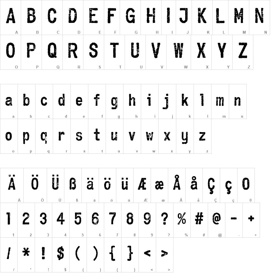 zai Wolfsschanze Typewriter font