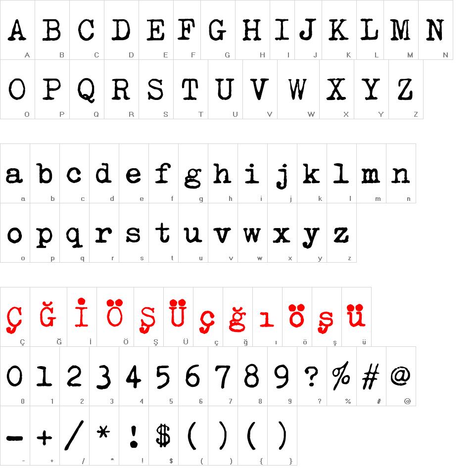 zai Olivetti-Underwood Studio 21 Typewriter font
