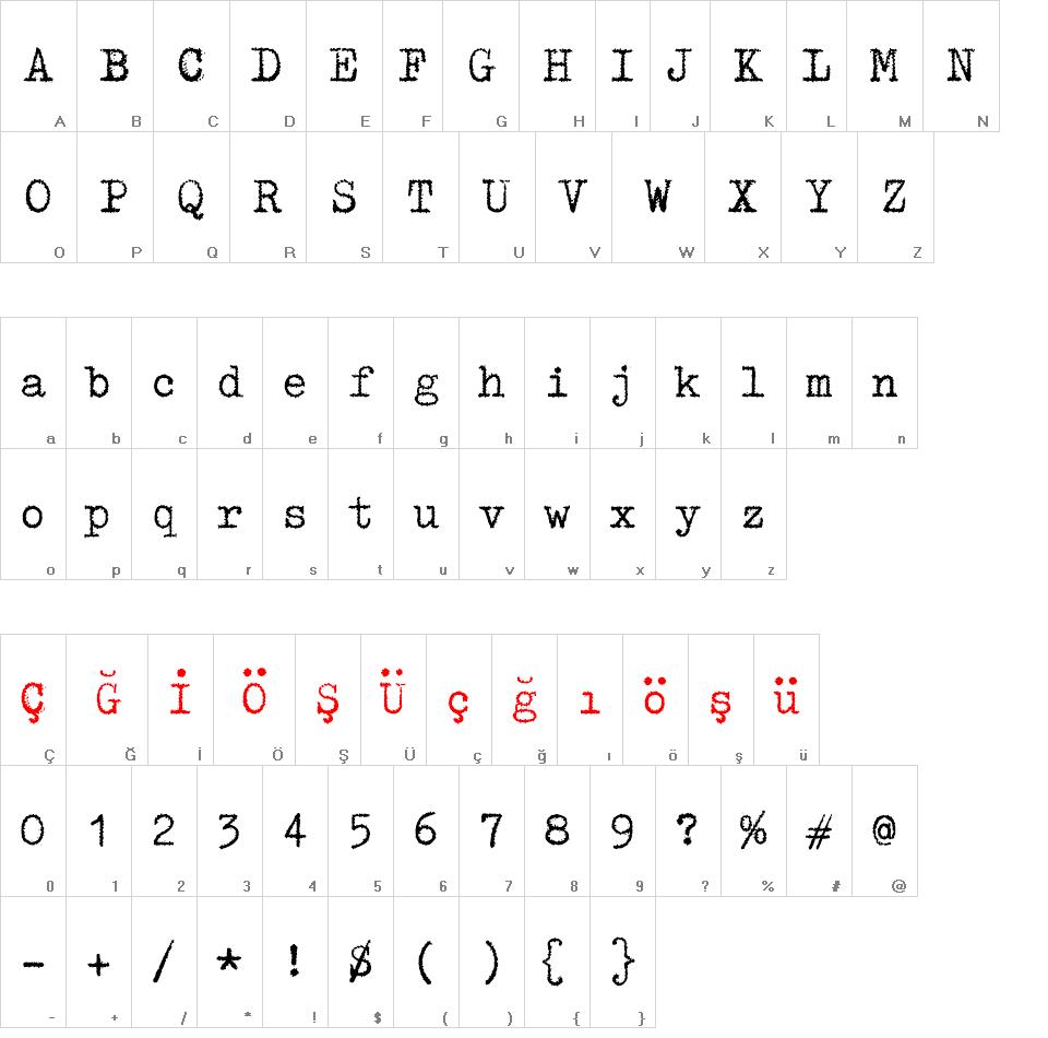 zai Triumph Typewriter font