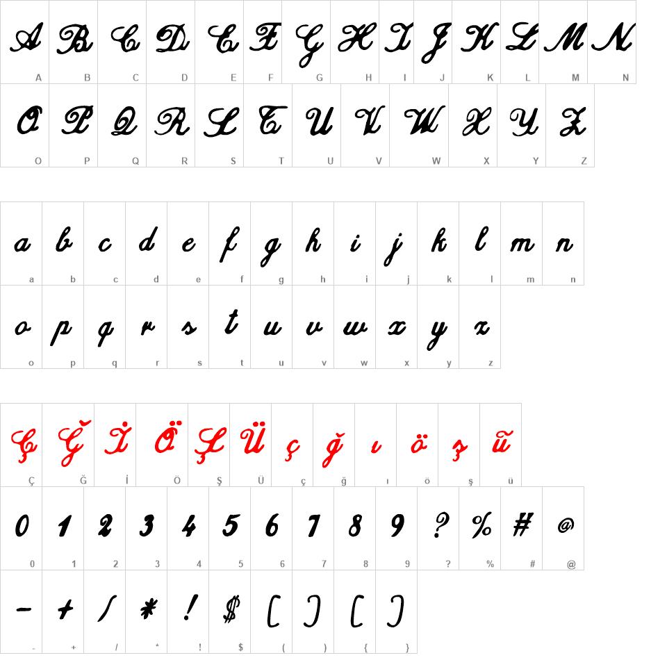 zai Calligraphy Script Handwritten font