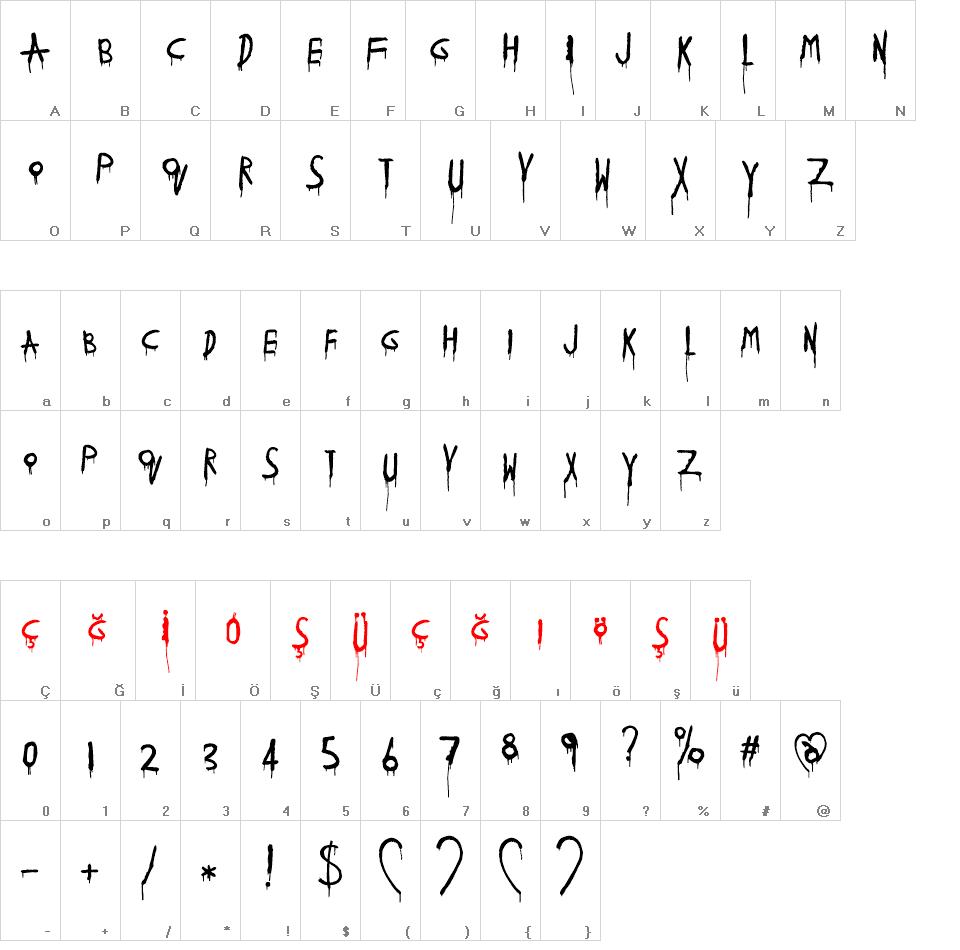 zai I love Covid-19 font