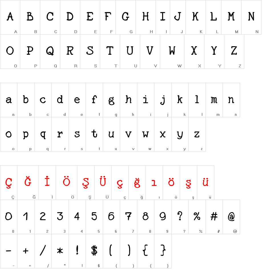 zai Pencil Typewriter  font