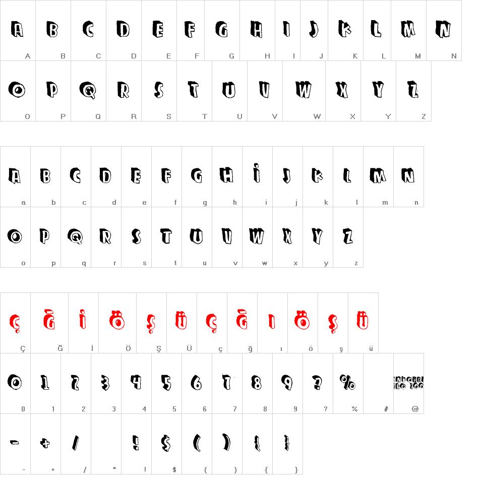 Zupagargonizer T font