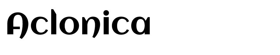 Aclonica font