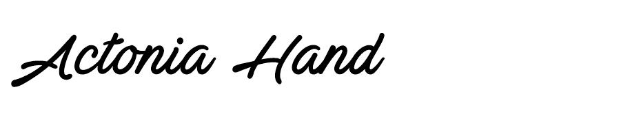 Actonia Hand font