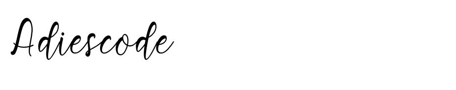 Adiescode font