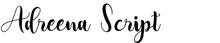 Adreena Script font