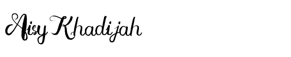 Aisy Khadijah font